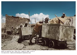 Bolivia, Potosi, Miners under the High Noon Sun