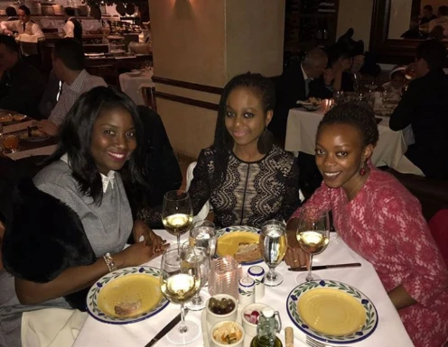 Kelly with her closest friends Beatrice and Vicky